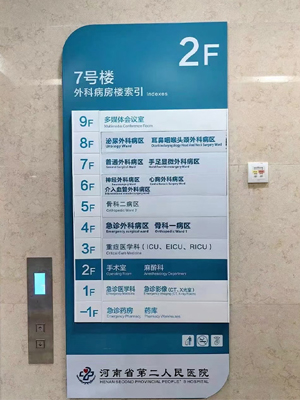 河南省第二人民医院标识标牌
